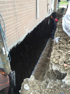 Damp-proofing foundation waterproofing