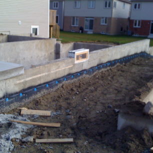 New foundation waterproofing